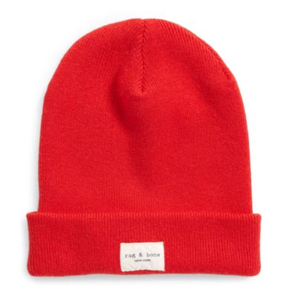 rag & bone Accessories - Rag and bone Addison red beanie